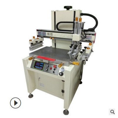 左右电动真空吸气型5070印刷机立式半自动高精密平网丝印机