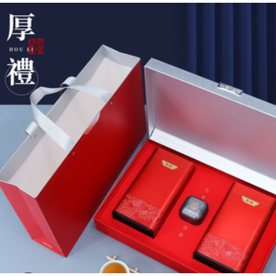 红茶茶叶包装盒大红袍礼盒一斤装半斤正山小种铁罐礼盒装通用加印