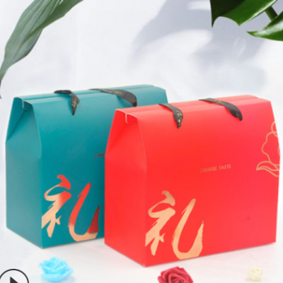 礼品外包装盒干果饼干盒手提创意咸鸭蛋空礼品盒子双层盒定制logo