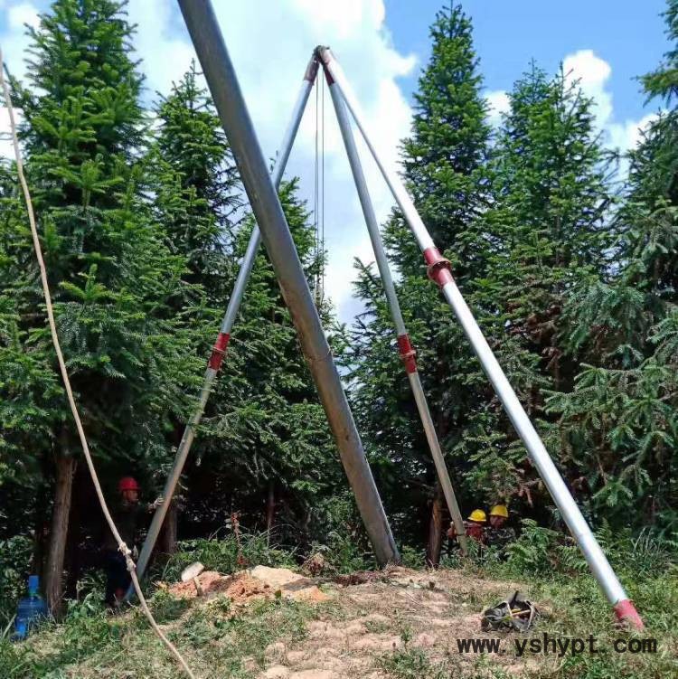 电力手摇立杆机8-15米三角架起杆机铝合金扒杆人字抱杆厂家直销