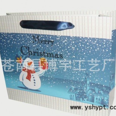 厂家定制各类纸袋 圣诞主题纸袋 礼品纸袋 手提纸袋印刷加工