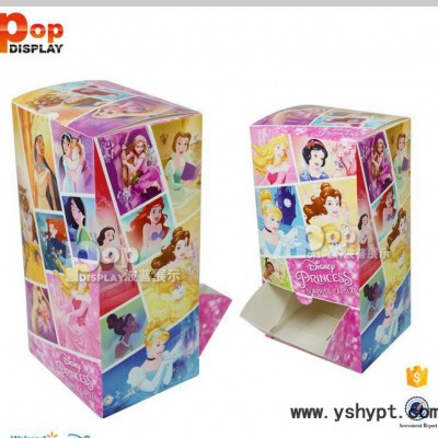 深圳直销迪斯尼糖果纸包装盒  超市白雪公主促销白卡纸展示盒