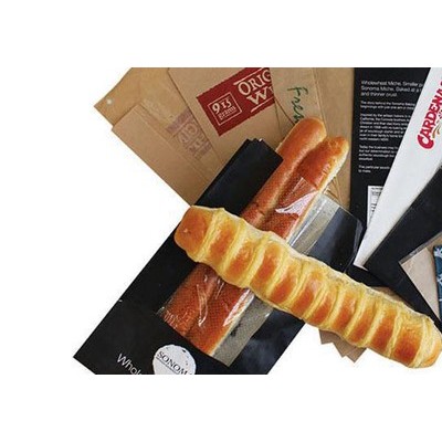 食品用PP膜窗口纸袋面包袋薯条袋交货快图案订制