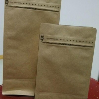 牛皮纸铝箔拉链骨袋咖啡包装袋134*75*265mm