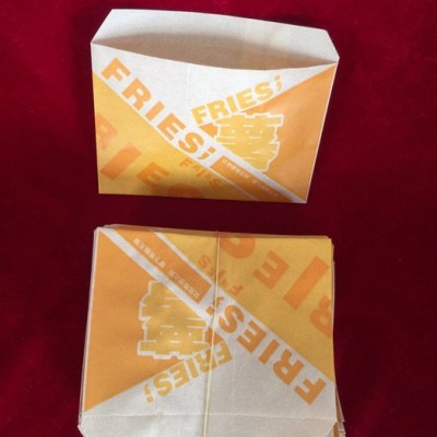 120薯条袋 食品级防油纸袋 炸鸡汉堡袋 防油牛皮袋 加工定制logo