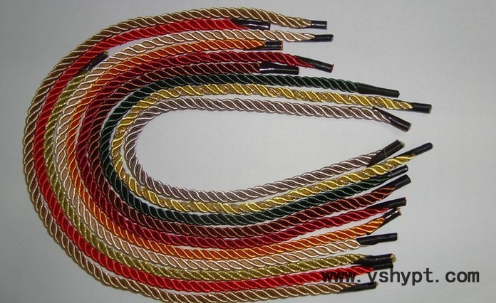 各种颜色彩色手提绳 鞋带 纸袋绳 礼品袋 PP绳 尼龙绳 针通绳 带胶绳 手提