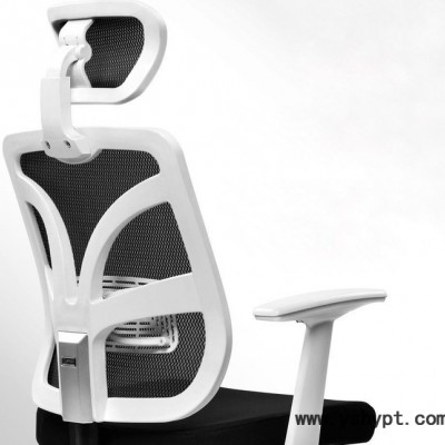 美连丰 人体工学电脑椅家用 弓形护腰网布职员椅 办公可躺椅
