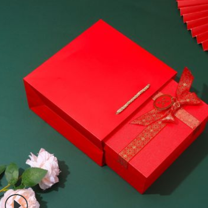喜庆中国红结婚礼盒喜糖盒伴手礼空盒装礼品新年礼物盒可加印LOGO